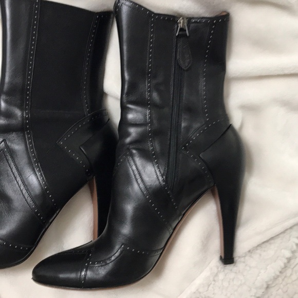 Alaia Paris Black Leather leather Stiletto Boots - Picture 2 of 8